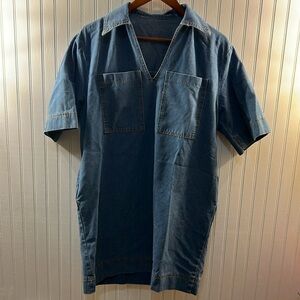 Blue Jean dress w/ pockets and V cut neck line